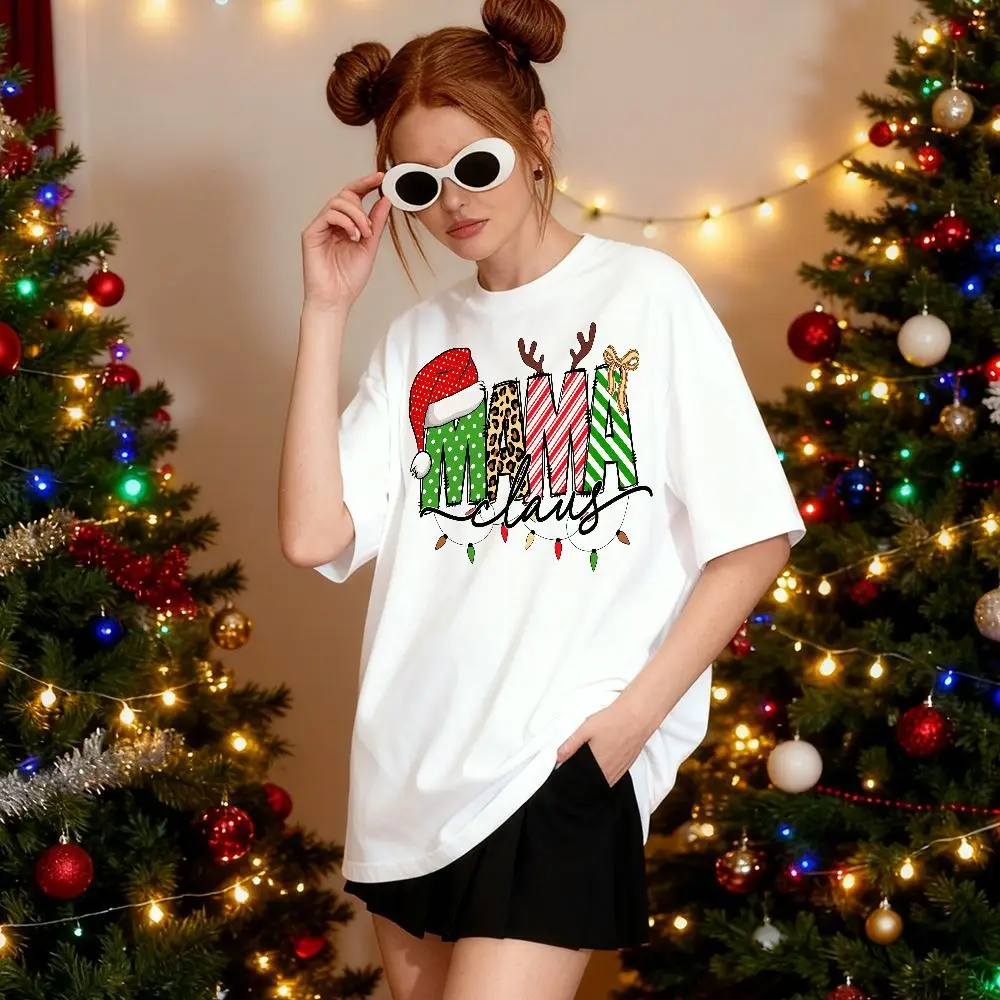 مجموعة ملصقات فينيل لنقل الحرارة ماما كلوز مكونة من 6 قطع لعيد الميلاد - سهلة القطع، تكييف بنفسك، للقمصان/القلنسوة/الحقائب