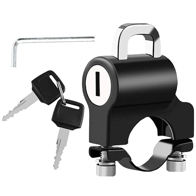 Motorcycle Helmet Lock Alloy Anti-Theft Fixed Lock Multifunction Motorcross Bicycle Storage Holder Bracket Hook Moto Accessories