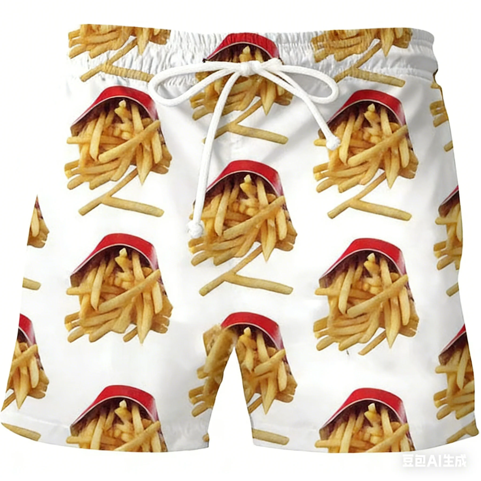 

2026 New Sausage Food Fun Pattern Beach Shorts Men's Shorts 3D Cheese Printed Elastic Waist Underwear Swimsuit Men's Shorts