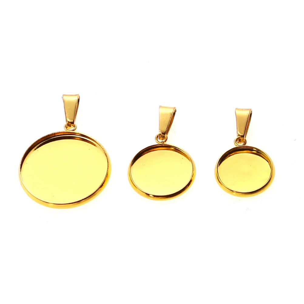 

20 Pcs Stainless Steel Pendant Trays for DIY Necklace Bracelet Earrings Craft Round Cork Base Jewelry Making Supplies