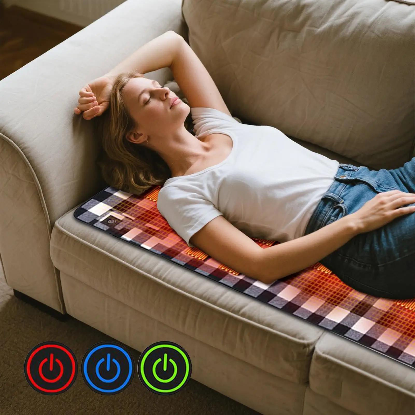 

Heated Camping Pad Soft Foldable Warm Adjustable Blanket Heated Sleeping Bag For Men Women Hiking Outdoor Picnic Travel Survival