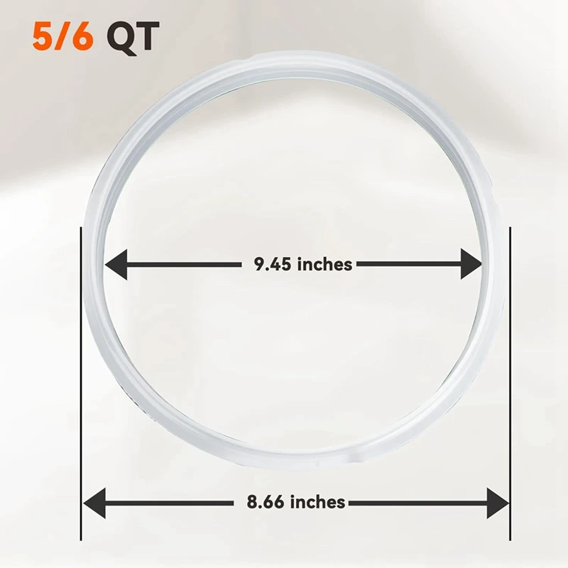 ABAE-3 Pak Cincin Penyegel Silikon untuk Pot Instan 5/6 Qt, Gasket Segel Pengganti, Cincin Penyegel Silikon Aman untuk Makanan