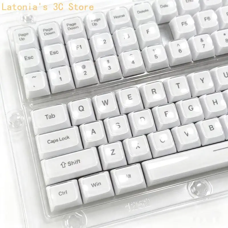 MDA Profile Keyboard Keycap Set 132 Crystal Jellys PBT Caps for MXes Switches and Common Layouts Set X3UB