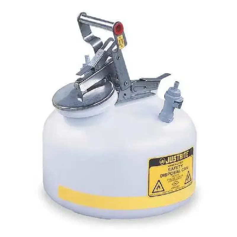 

HPLC Waste Can, Polyethylene, Polypropylene, 2 gal, White, 12 in Dia., Solvents