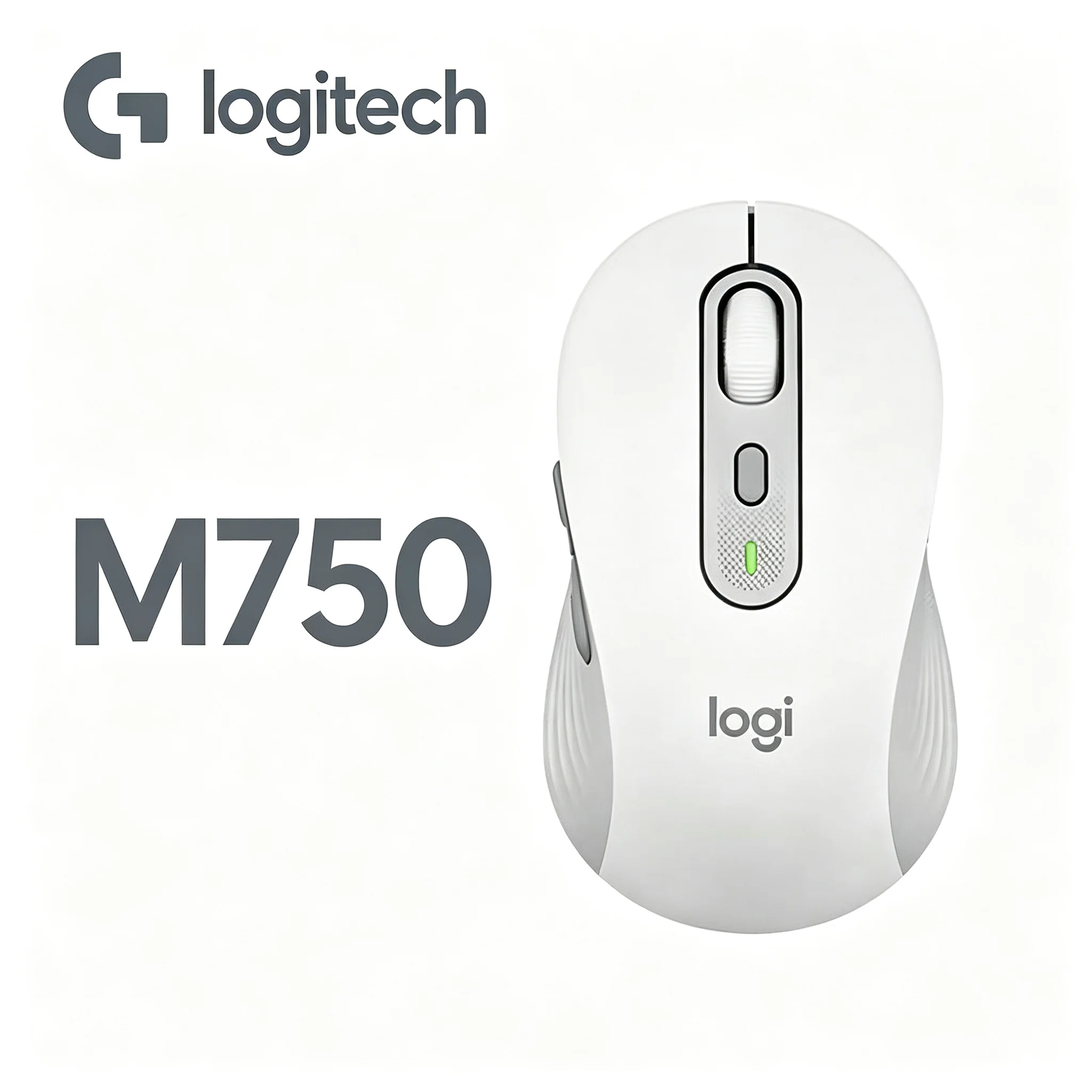 Logitech Signature M750 Quiet Wireless Office Mice,400‑4000 Adjustable DPI,Comfort Grip 6‑Button Design For Laptop Desktop Chrom