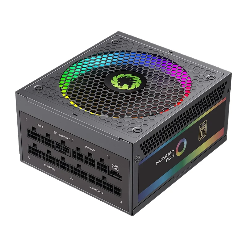 GAMEMAX 1050W , PCIE 5.0, Fully Modular, 80+ Gold , ARGB SYNC with Motherboard, RGB-1050 Gaming power supply