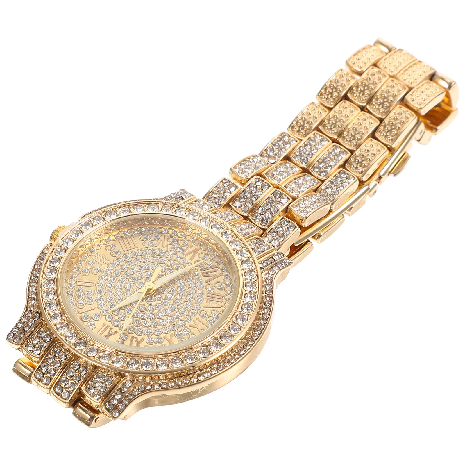 

Rhinestone Ladies Watch Fashion Quartz Wristwatch Comfortable Women Watches Exquisite Decorative Girl Style Golden
