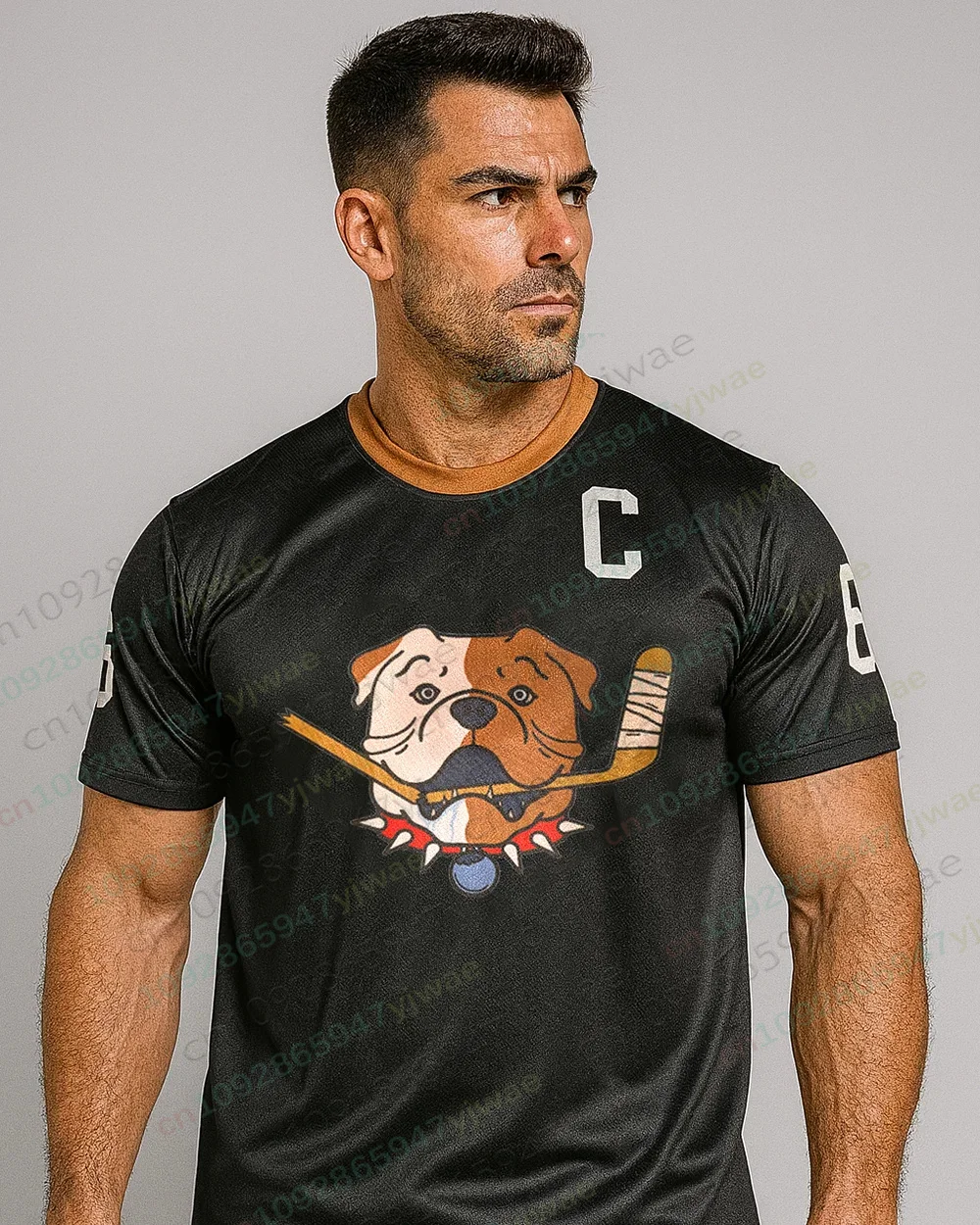 Amerikanische TV-Serie Shoresy Shore Nr. 69 Blueberry Bulldogs Eishockey-Trikot Schnelltrocknendes Sportshirt Sommer Herren Damen T-Shirt – Detail 4