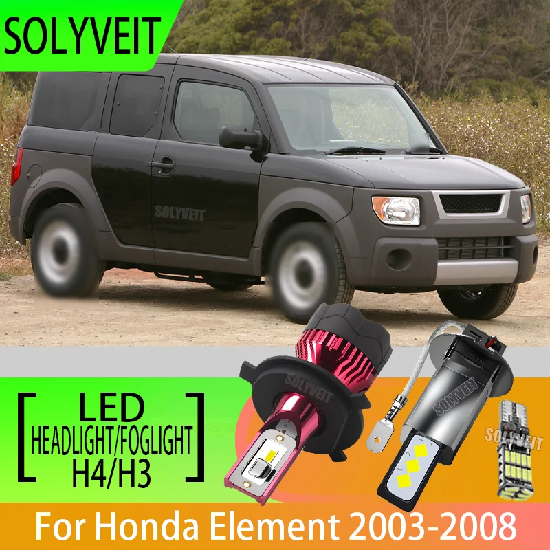 

Enhanced Night Driving Visibility H4 H3 LED Headlamp Foglamp High Bright White 6000k FOR Honda Element 2003 2004 2005 2006 2008