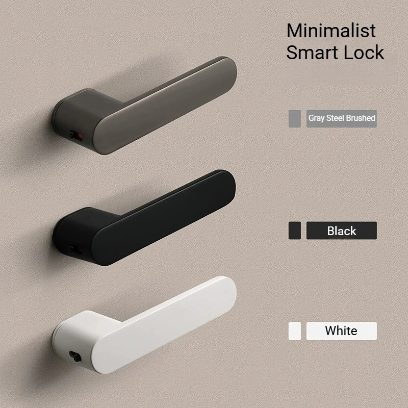 

Italian Silent Model Door Locks Modern Magnetic Bedroom Handles Locks Minimalist Burglar-proof Study Bathroom Door Handles Locks