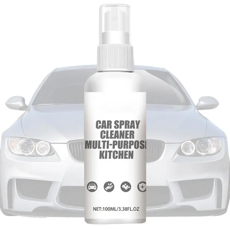 Limpador de interior de carro 100ml, spray líquido suave para limpeza de carro, inodoro, suprimentos de manutenção de carro, spray de limpeza para pneus