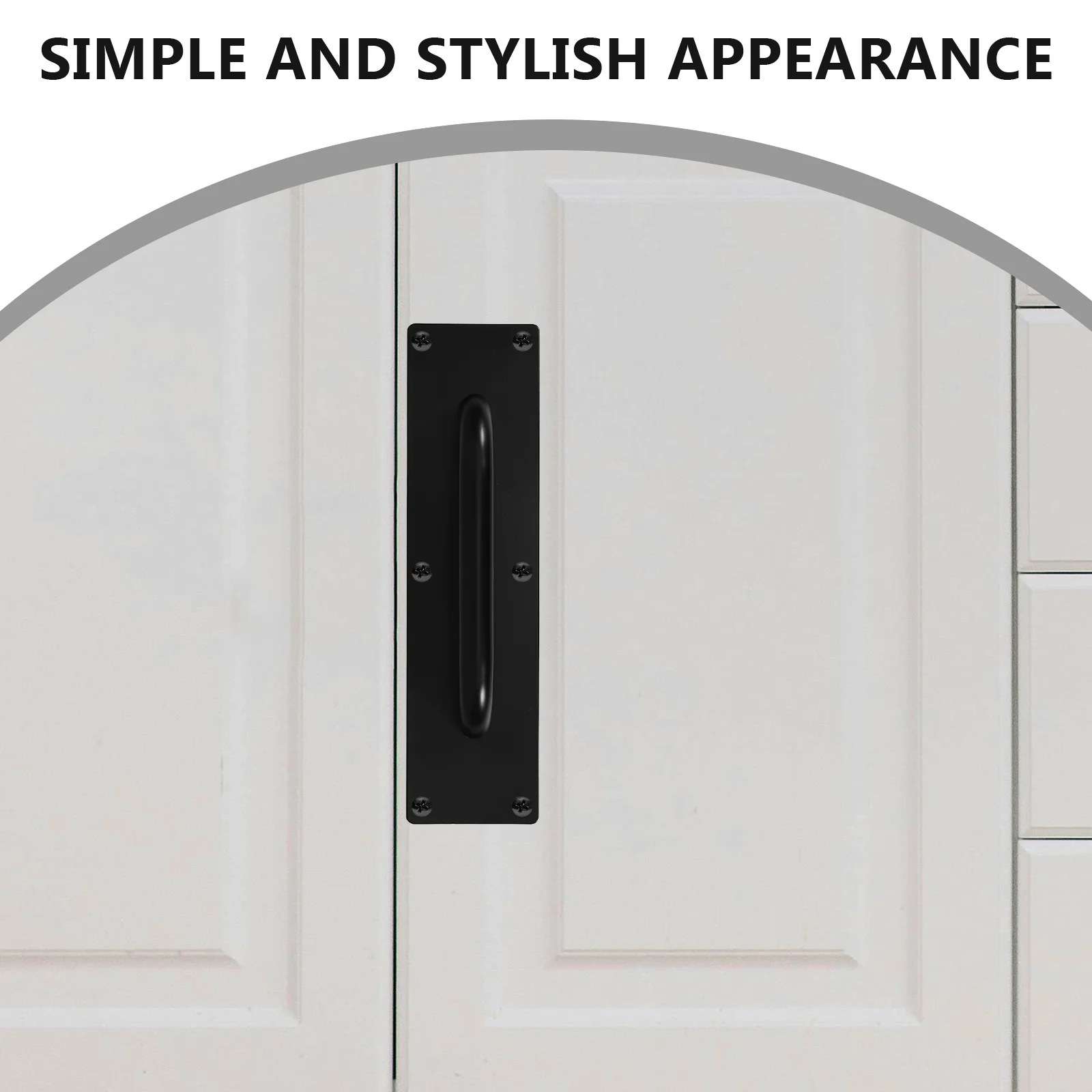 1 مجموعة دفع سحب مقبض الباب الفولاذ المقاوم للصدأ مصقول تصميم سلس للأبواب الزجاجية الخشبية المنزل مكتب تجاري #1