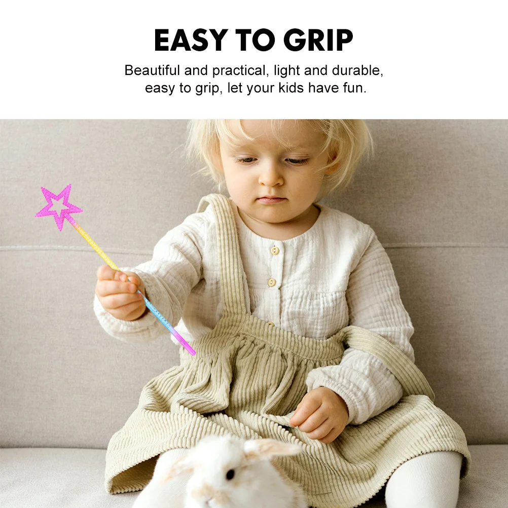 Bâtons de fée étoile, 8 pièces, jolis accessoires de fête portables et lumineux pour enfants, spectacle sur scène, jouets féeriques pour enfants