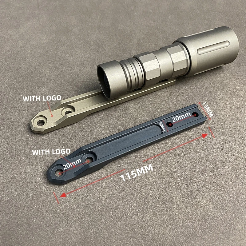 Tactical Lightbar Scout Mount for M600 M300 PLH-V2 for Mlok or Keymod Picatinny Rails FlashLight Base Accessories