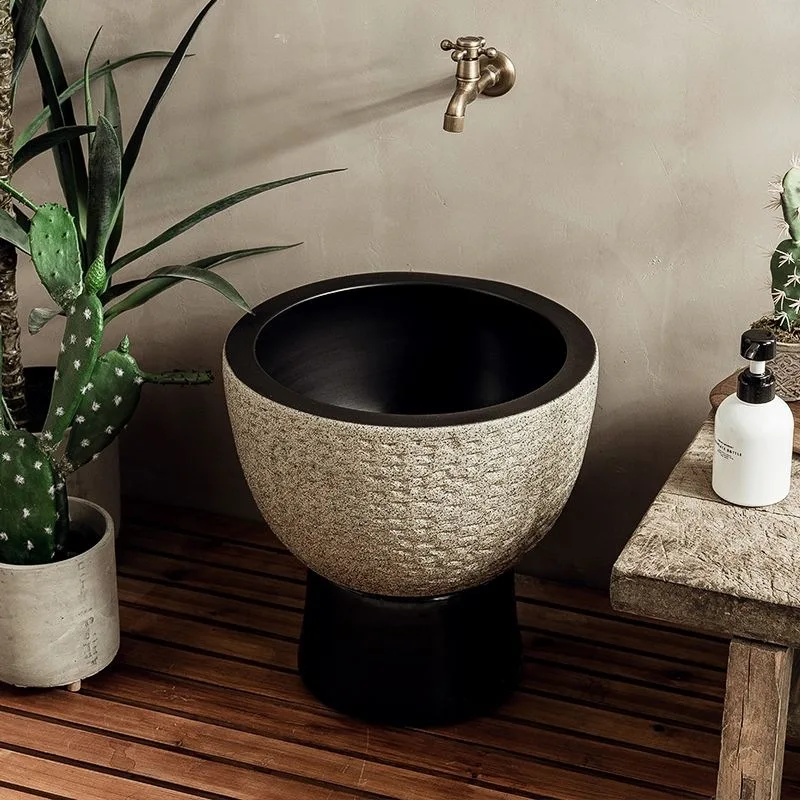 Jingdezhen Outdoor Pool Mop Pool Mop Pool Balcony Household Bathroom Courtyard Mop Basin Outdoor Sink