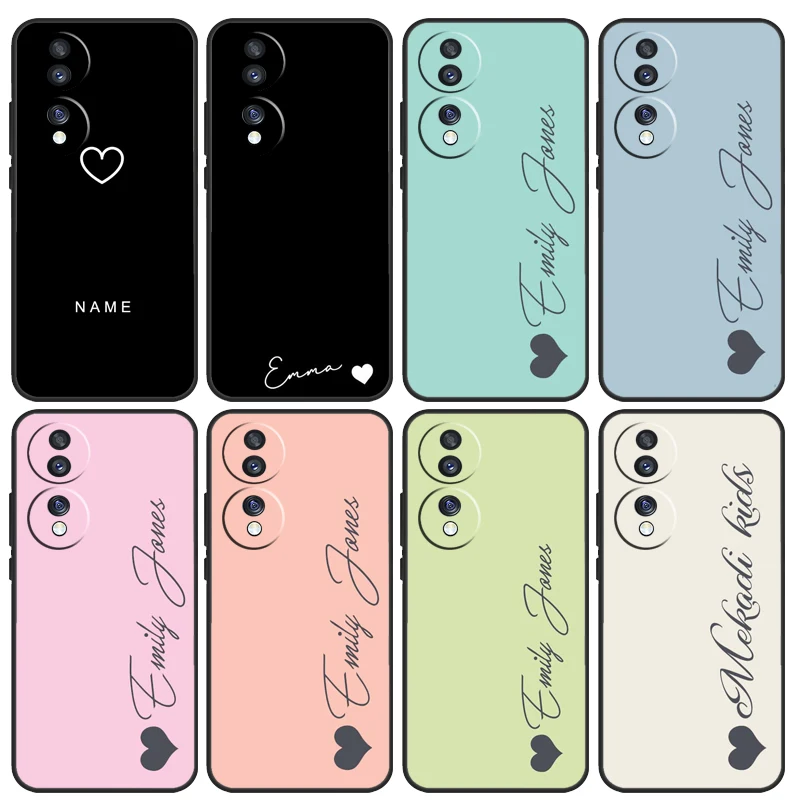 Personalised Custom Name Pastel Tones Case For Honor X8 X6 X7 X9 Magic 4 5 Pro 50 70 90 Lite 8X Honor X9a X6a X7a X8a X9b Cover