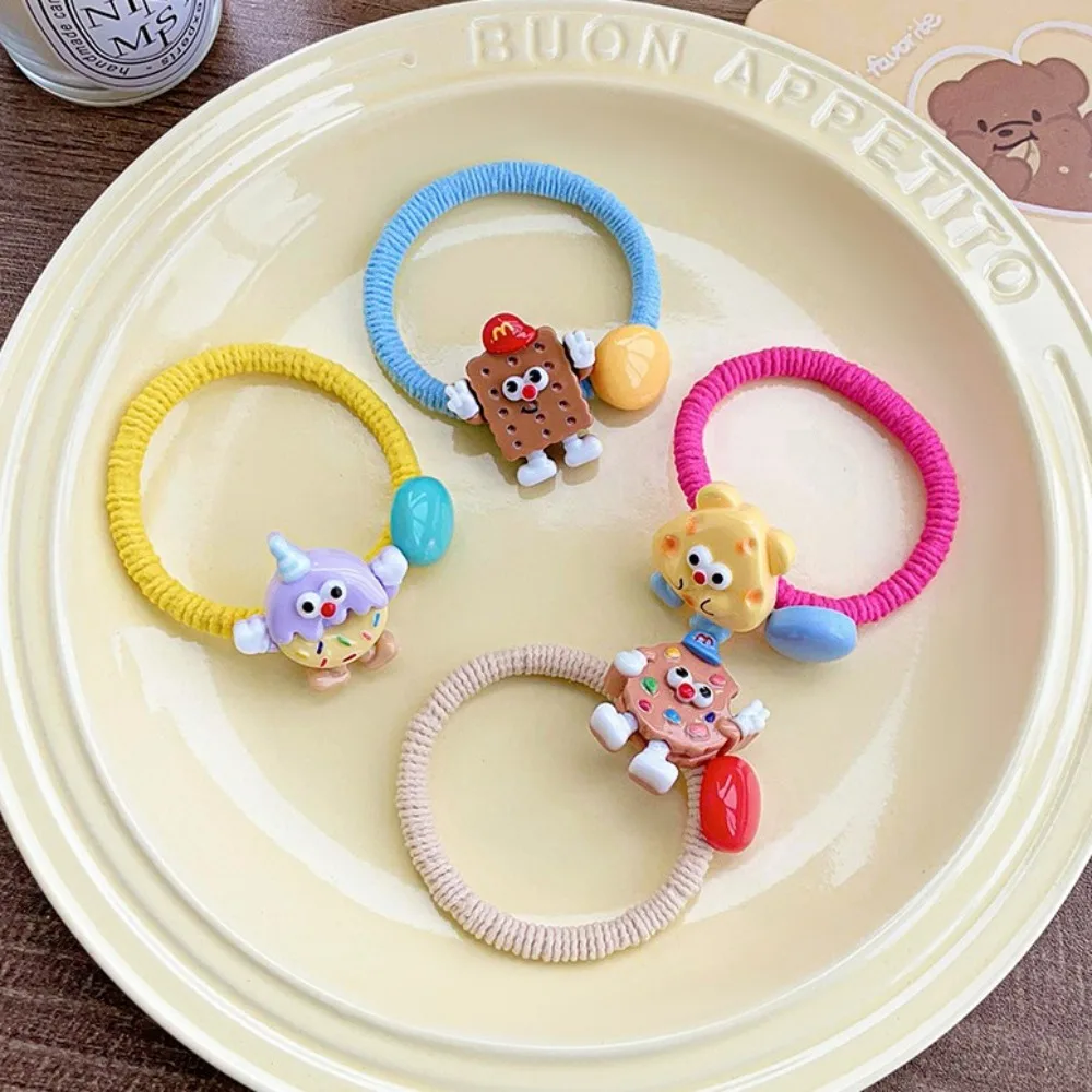 

Fashion Weave Rope Cartoon Doll Hair Rope Funny Anime Cookie Scrunchie Rubber Band High Elastic Biscuit Hair Band Party