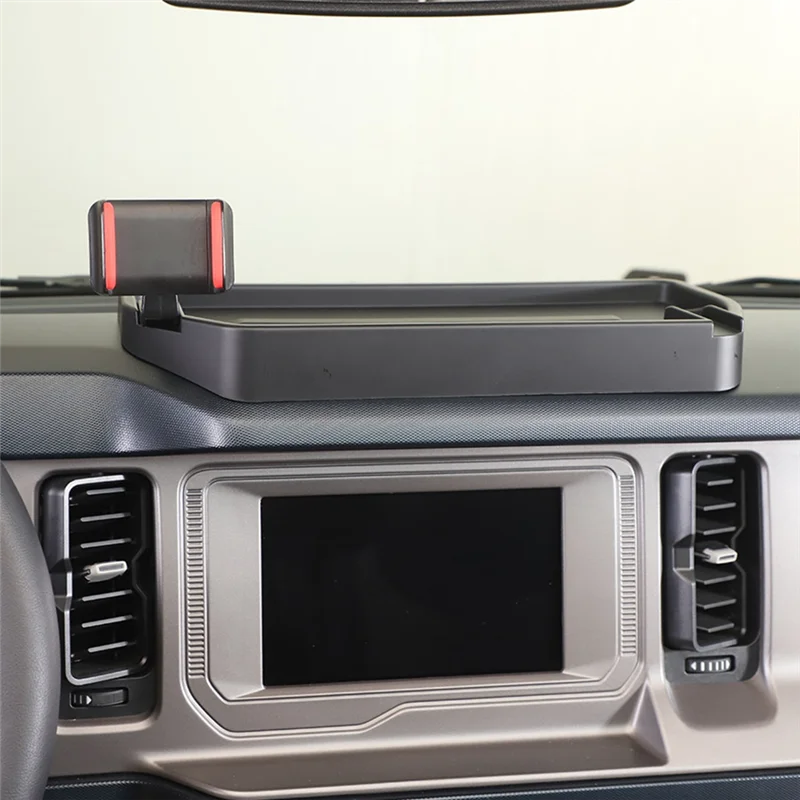 

A95E-Car Dash Phone Holder With Storage Tray For Ford Bronco 2021-2025 Interior Accessories