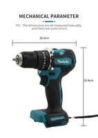 Makita DDF487  18V Cordless Brushless Electric Drill Driver Compact High Torque LXT Electric Variable Speed Brushless Motor Tool