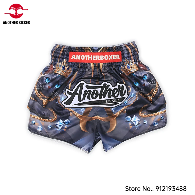 Thai Boxing Shorts Men Women Muay Thai Shorts Elastic Waist BJJ MMA Training Shorts Quick-Dry Fitness Workout Kickboxing Pants