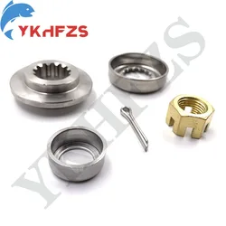 66T-W4599 Kit distanziale elica per motore fuoribordo Yamaha F30-F60 4t/2t Hidea Parsun 90171-16011 Castle Nut muslimb Bush