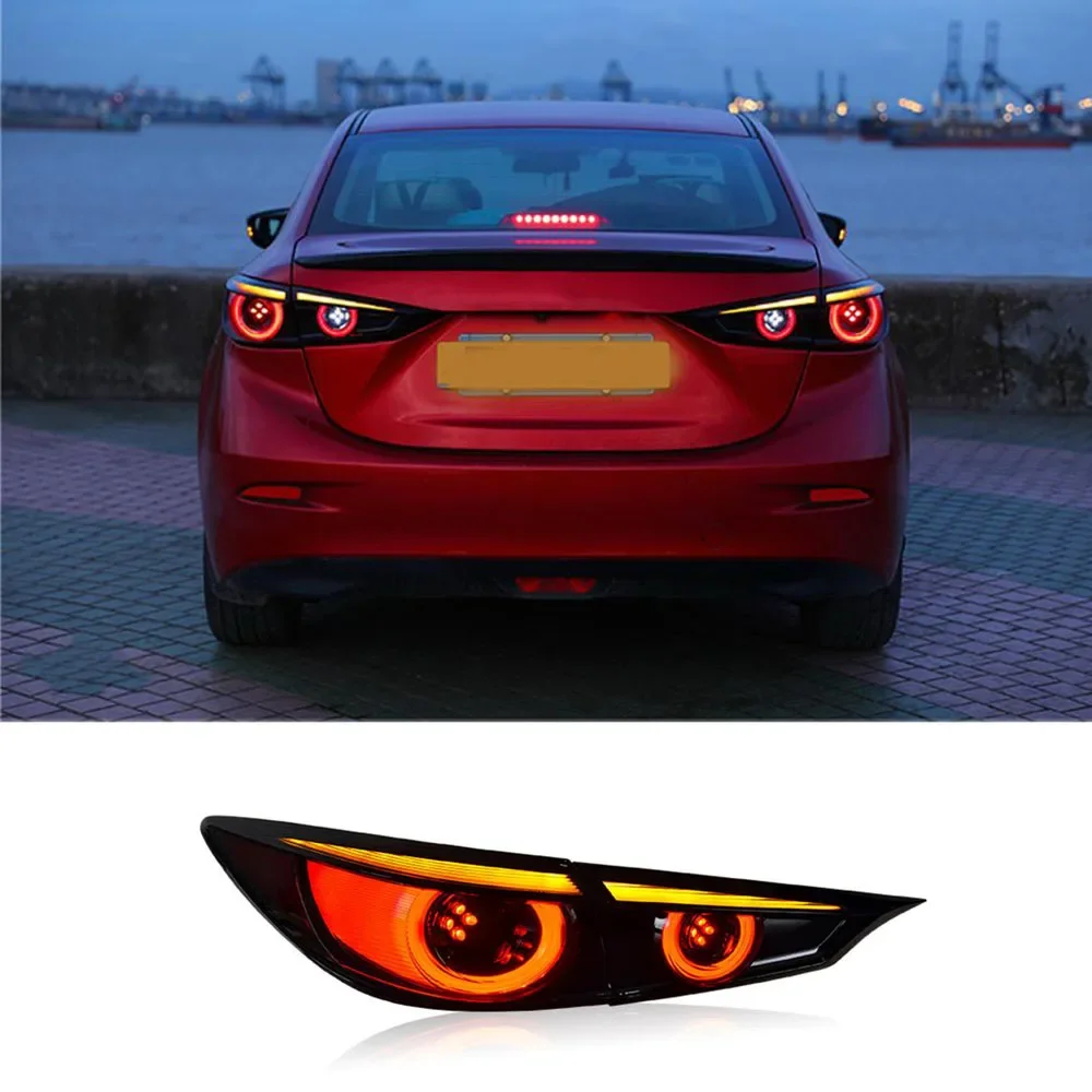 For MAZDA 3 AXELA 2014 2015 2016 2017 2018 2019 LED Tail Light Assembly Modified LED Streamlight Turning Rear Tail Lights