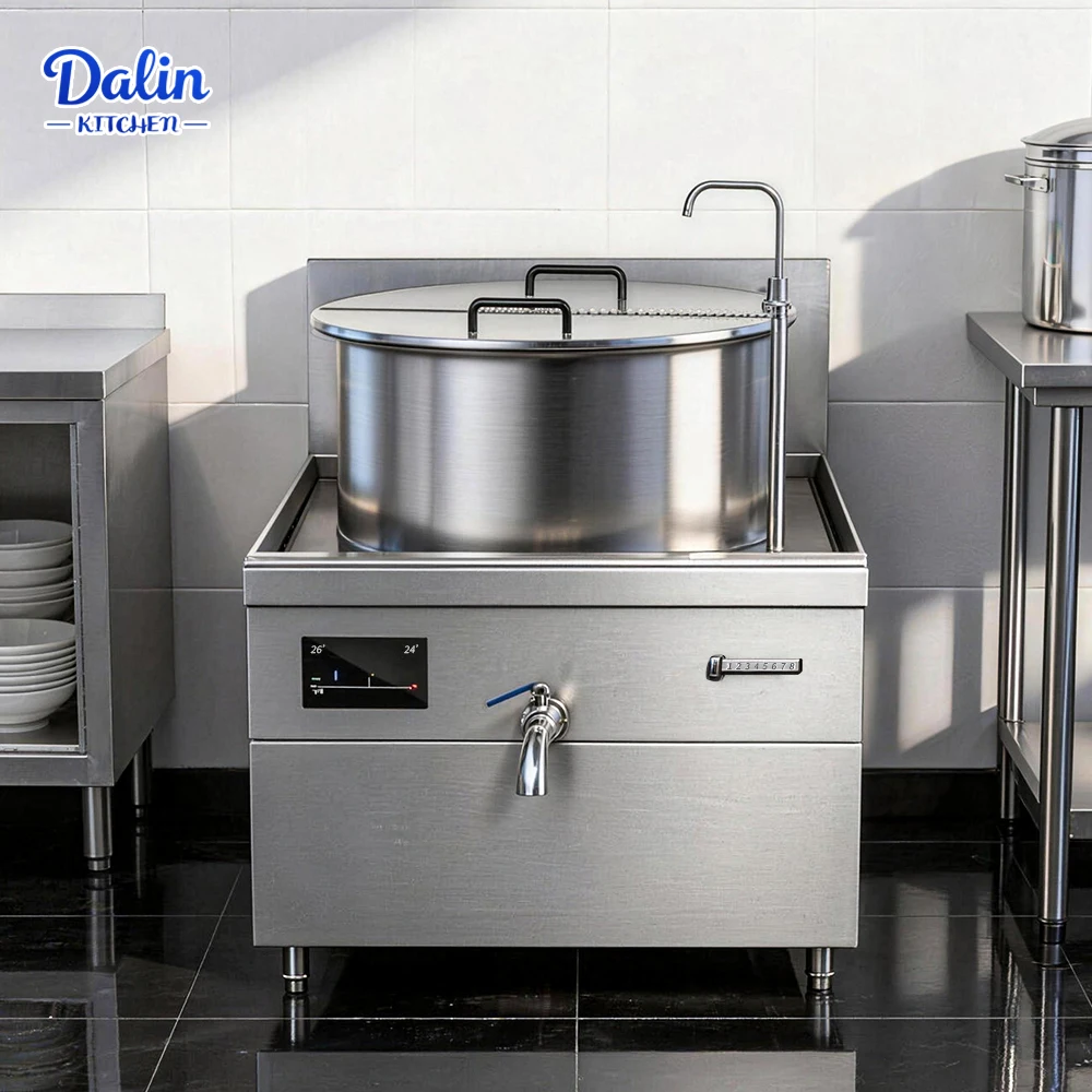 

Integrated Induction Soup Pot Commercial Heavy Duty Stainless Steel High Power Large Capacity Kitchen Equipment