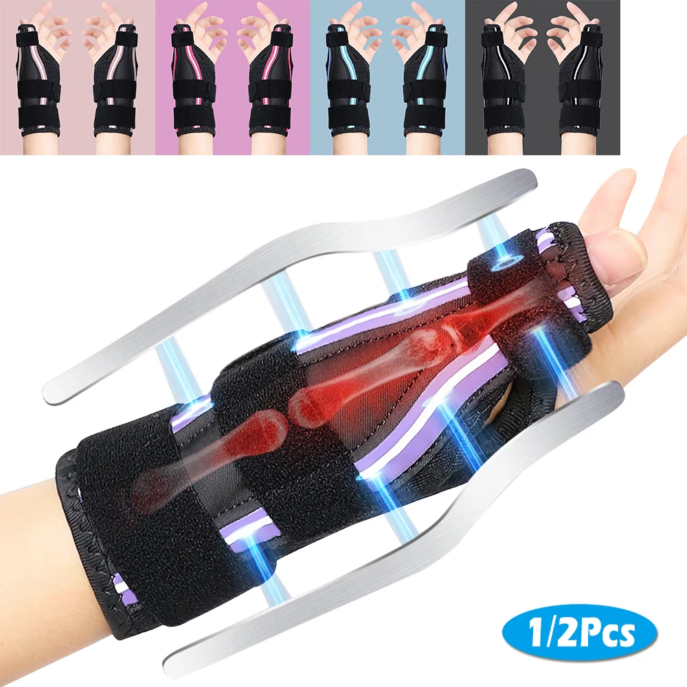 1/2 قطعة دعامة المعصم ومثبت الإبهام، نفق الرسغ، التهاب غمد الوتر، التهاب الأوتار، التهاب المفاصل، جبيرة الإبهام لتخفيف الآلام، النساء والرجال #1
