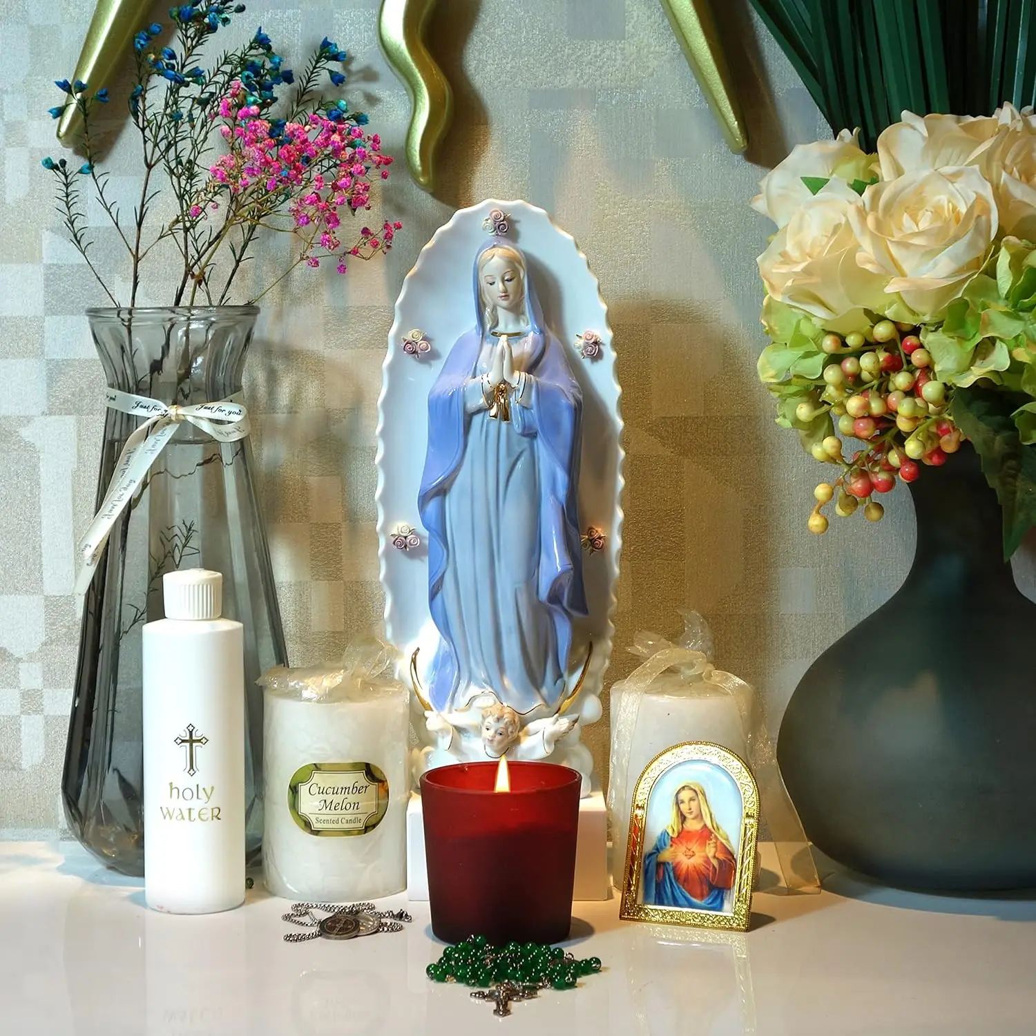 Our Lady of Guadalupe Virgin Mary Statue 12 inch Catholic Gift