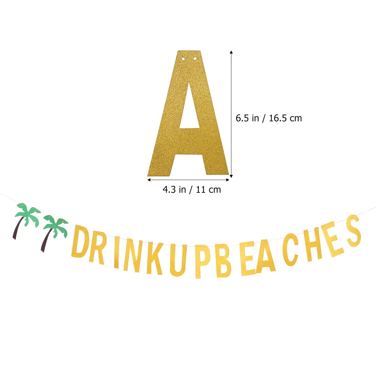 1Pcs Hawaiian Style Letter String Flag Decorative Beach Party Decoration Outdoor Garden Yard Wedding Tropical Vacation Accessory - view 3