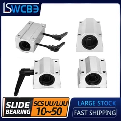 1/2/4PCS Linear Box Slide Lock Positioning Optical Axis Bearing SCS10 12 16 20 25 30 35 40UU/LUU