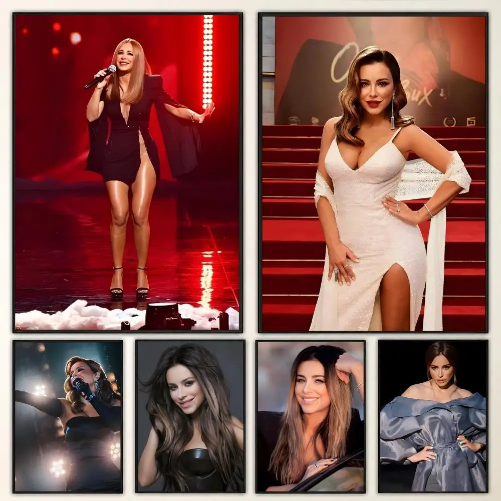 Ani Lorak Pop Singer Glamorous Stage Concert Portrait Poster Aesthetic Art Print for Bedroom & Living Room Decor, Unframed