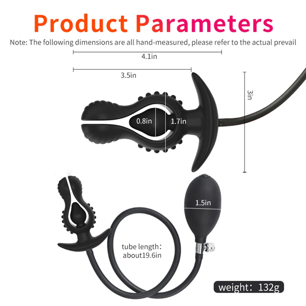 Anal Plug Expand Inflatable Butt Plug Expansion Dilator Prostate Massager Stimulate Masturbators Butt Anal Sex Toy For Women Men