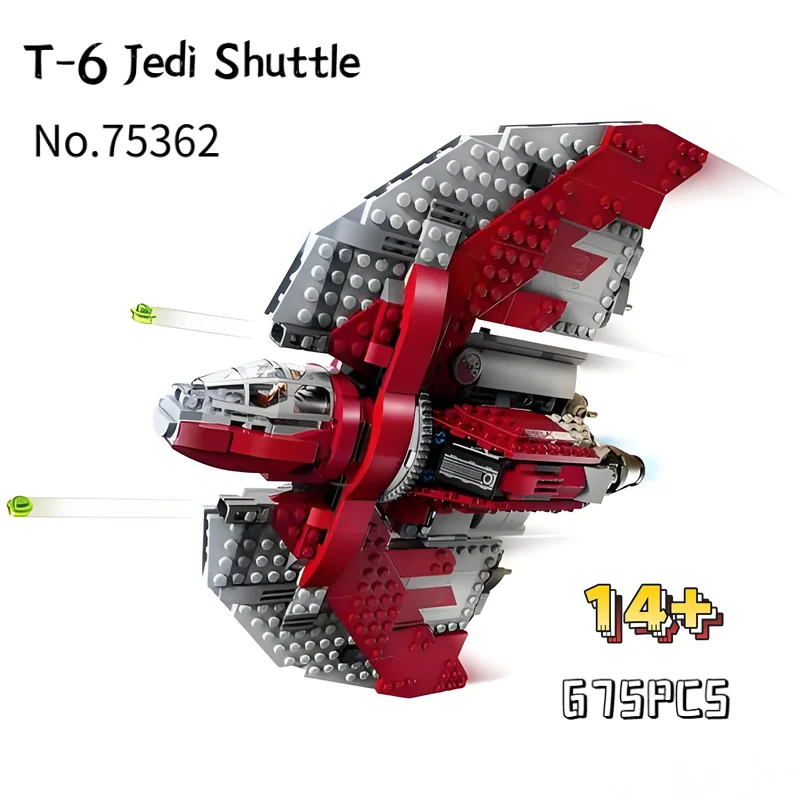 NUEVO 2026, 675 Piezas, Modelo de Nave Espacial T-6 de Ahsoka Tano, Compatible con 75362, Bloques de Construcción Creativos, Juguete de Ladrillos, Regalo para Niños
