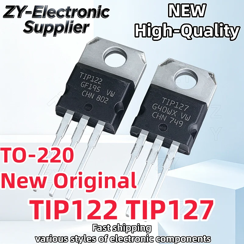 10Pcs/5Pairs TIP122 TIP127 TO-220 Brand New Original NPN/PNP High-Power Transistor Best Quality In Stock