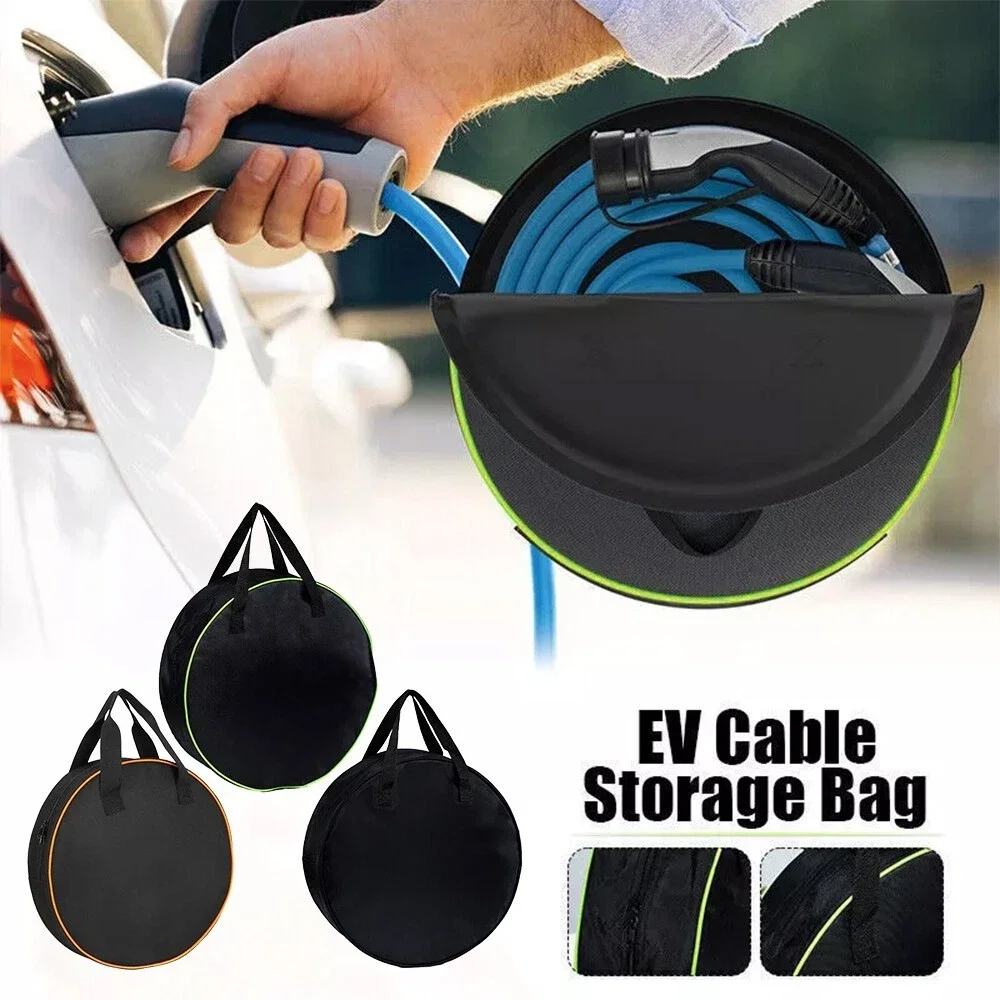 

RV Camping Storage Bag Power Cable Storage Bag Black Waterproof Storage Bag For External Power Hose Of Marine Camping Vehicle