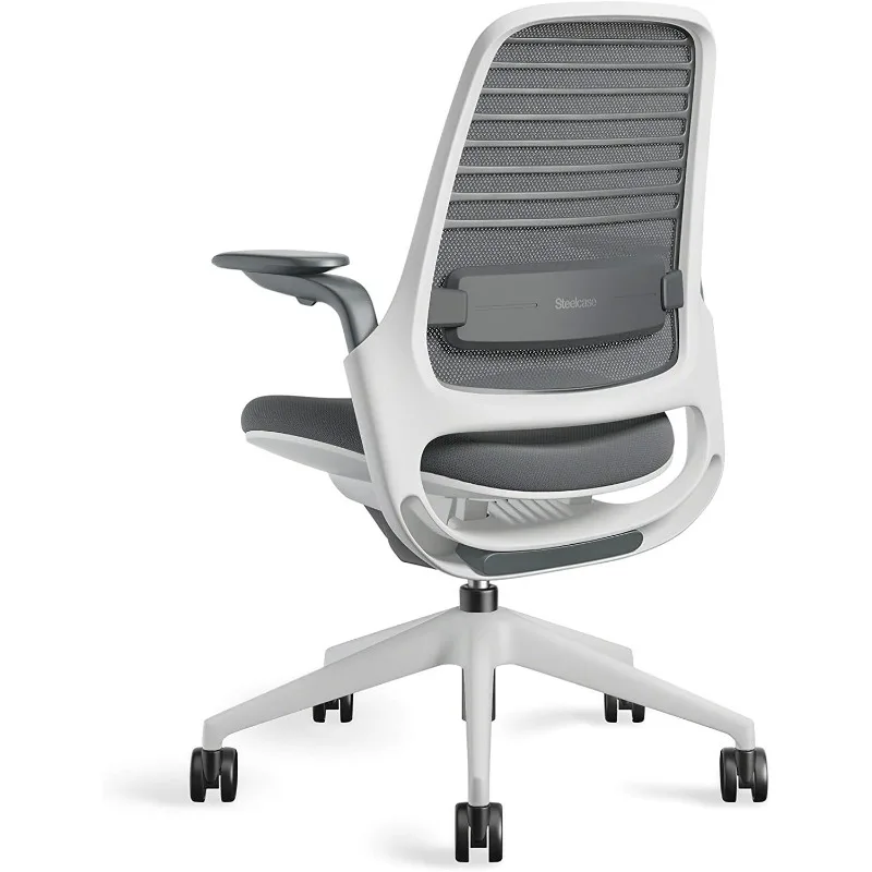 Ergonomic work chair with wheels for hard floors - helps improve productivity