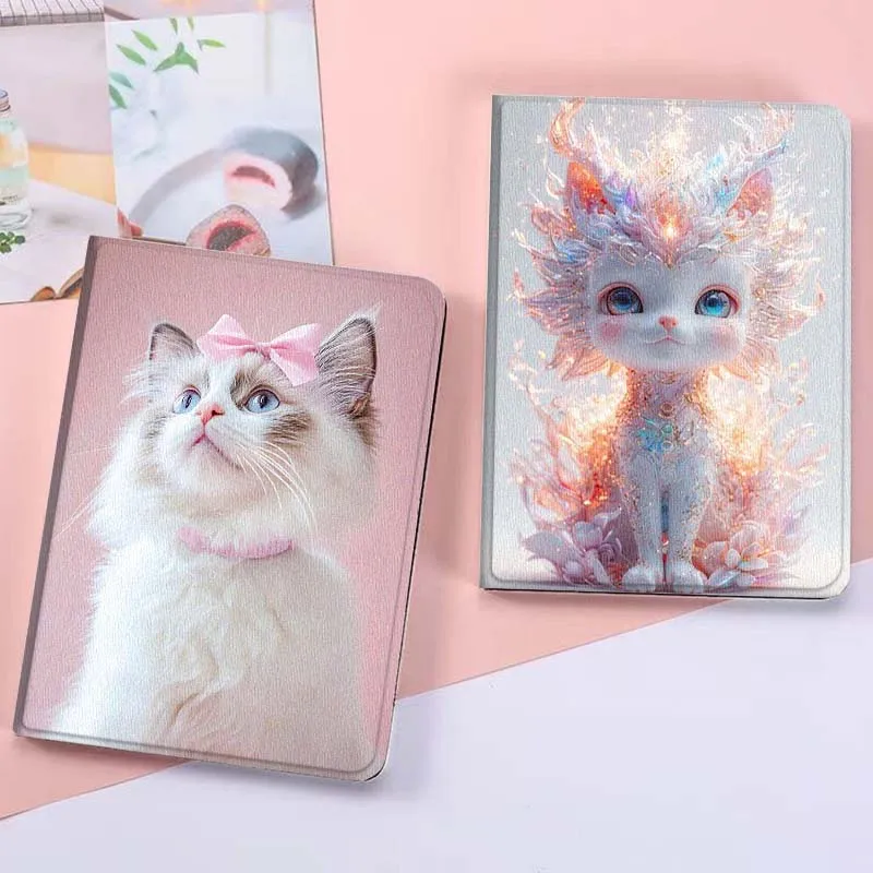 

Cartoon Art Cat Bear Deer For Xiaoxin Lenovo Tab Pad K11 K10 M10 P11 3rd Plus Pro Legion Y700 Y900 Gen4 2 Tablet Case Gift