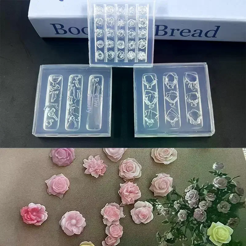 Reusable Silicone Nail Art Mold for Creative Crystal Stone Manicure DIY Jewelry Making for Home Salon Accessories