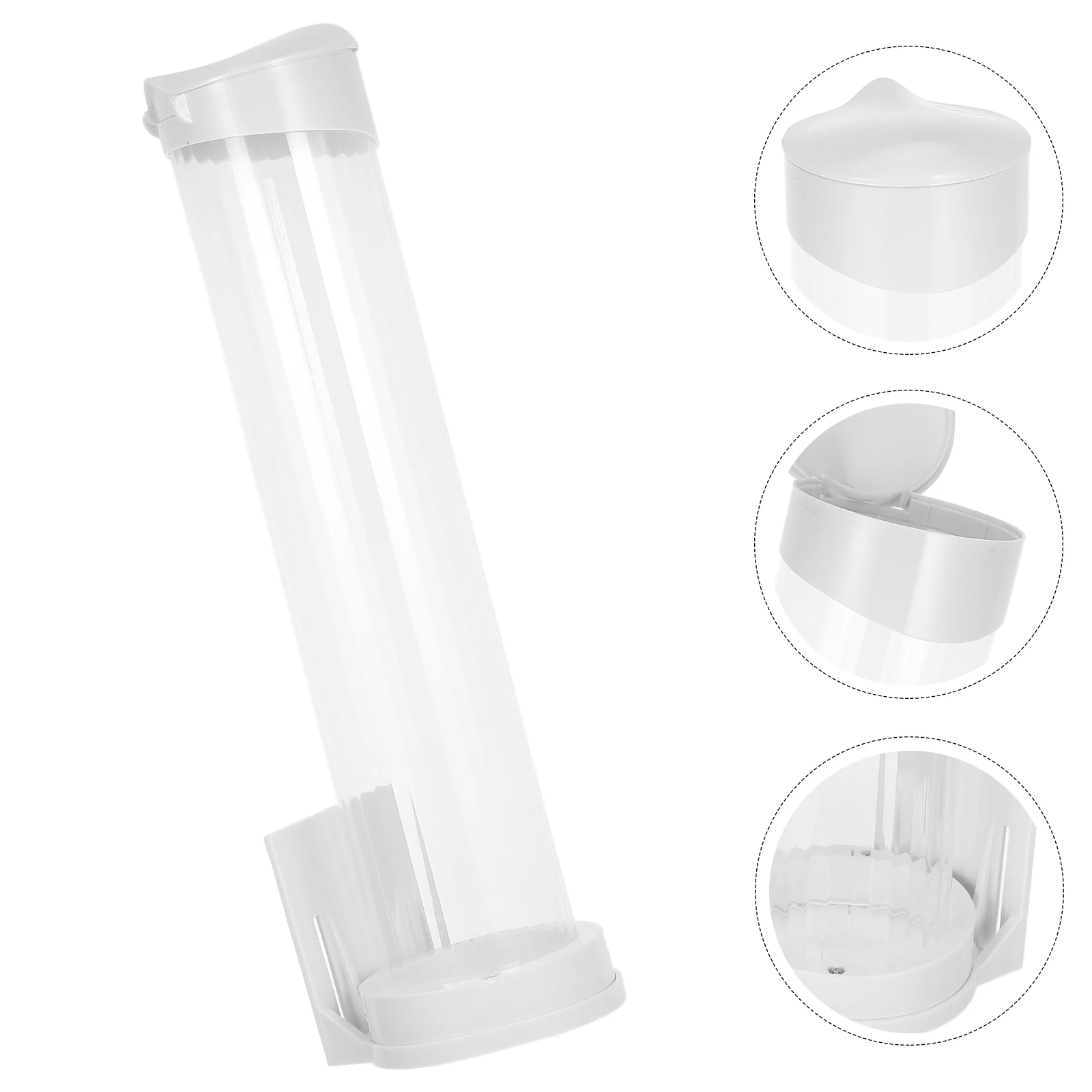 

1 Set Ice Cream Cone Holder Stand Clear Plastic Reusable Dispenser Rack Space-Saving Snack Cart Countertop Storage For Dessert