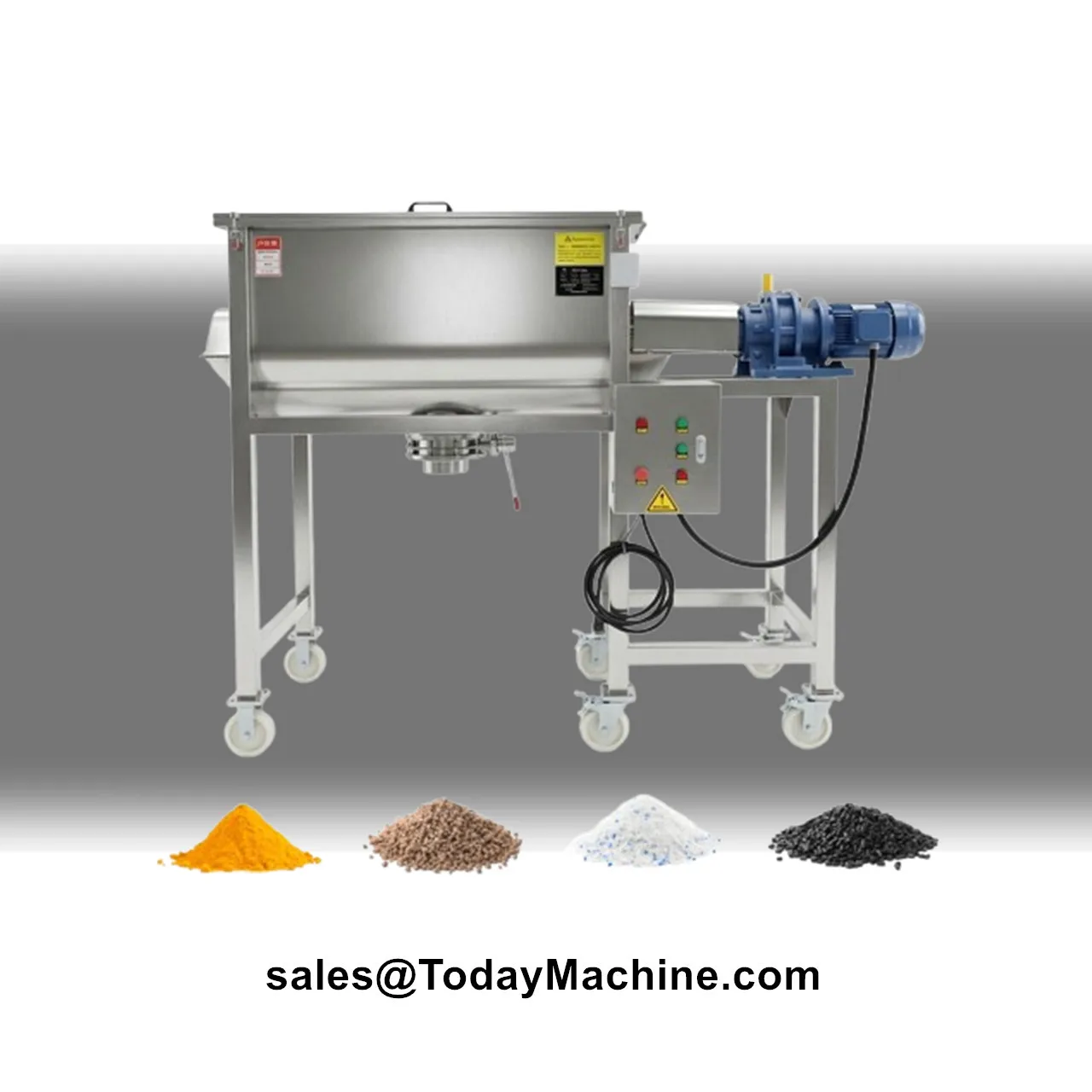 Stainless Steel Food Dry Powder Mixing Equipment Horizontal Ribbon Blender Mixer