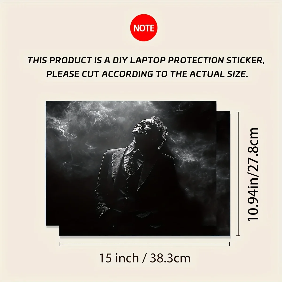 Vinyl Laptop Light Beige Sticker, 2 Piece Scratch Resistant Art Case for HP, Dell, Samsung, Lenovo and ASUS Laptops