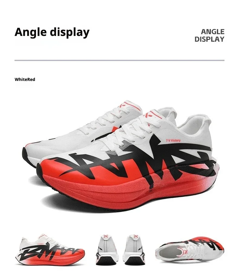 Herren-Laufschuhe, Sportliche Sneaker, Atmungsaktiv, Rutschfest, Marathon, Carbon-Platte, Outdoor-Jogging, Dicke Dämpfung, Mesh, Fitness-Training – Detail 20