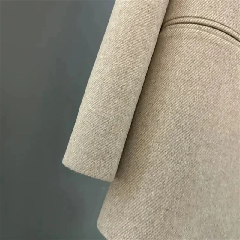 2026 Autumn Winter New Double breasted Woolen Suit Jacket Women's British style Female Long sleeves Coat Casual Blazer Outwear