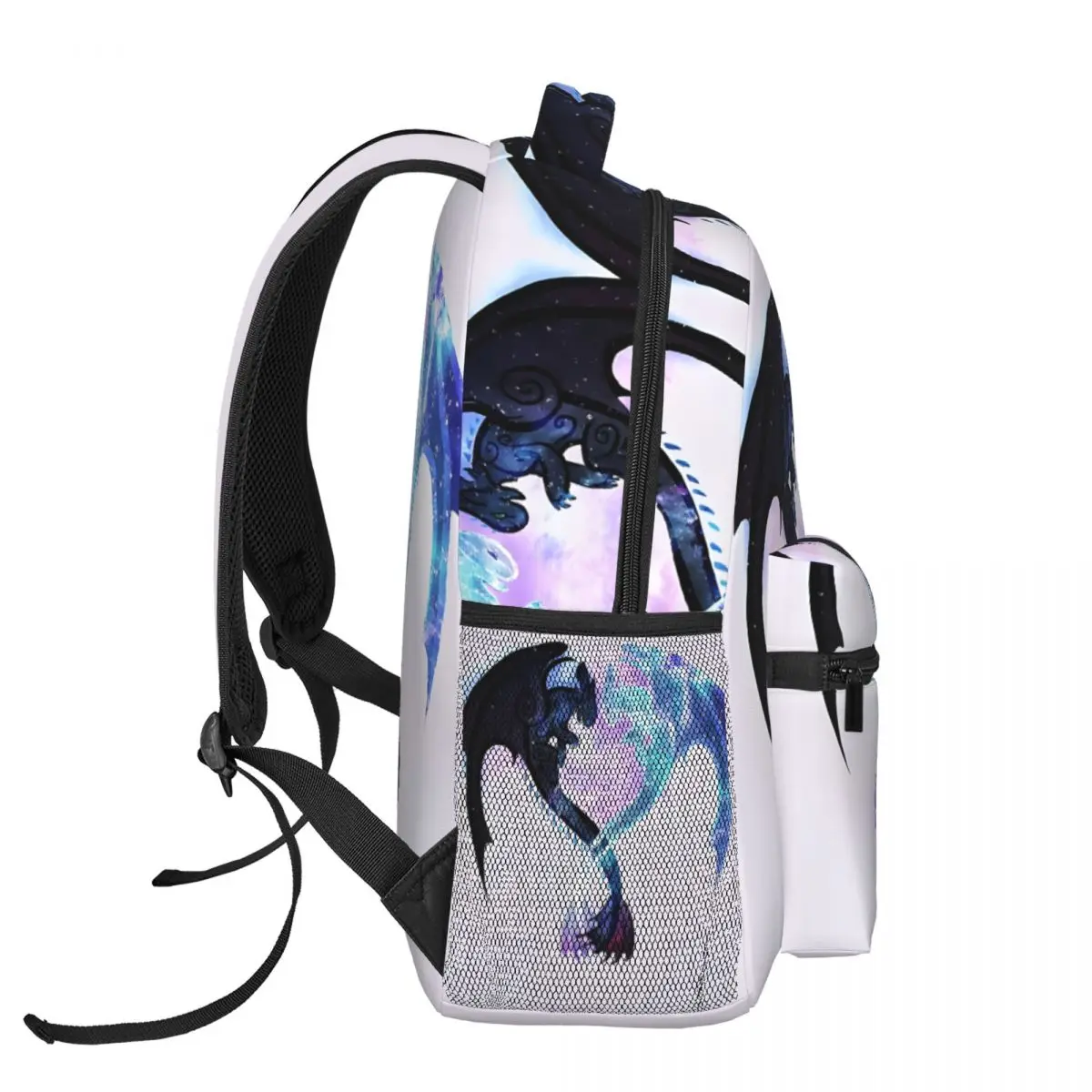 Dragon Heart Toothless And Light Fury Printed Lightweight Casual Schoolbag For School, Outdoor, Shopping, Office 16in