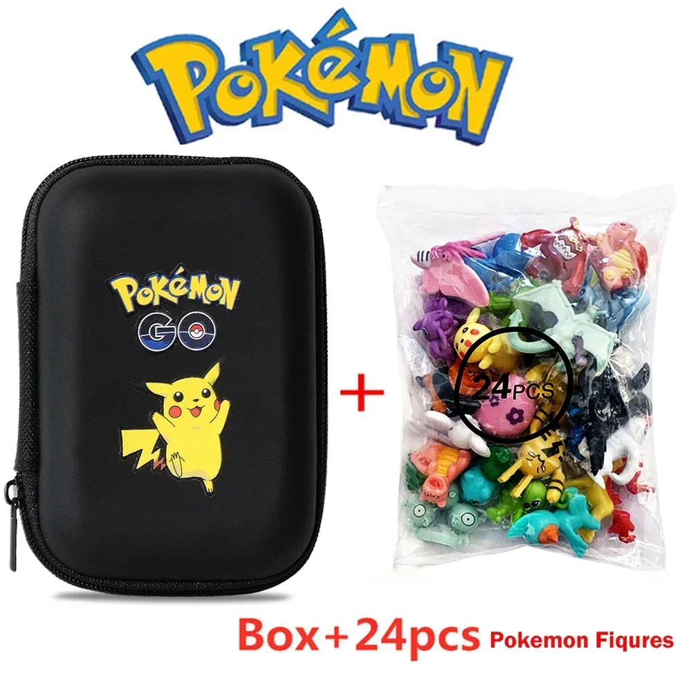 24pcs 1 Bag Pokemon Figures Toy Set 2-3cm Bulk Anime Mini Doll Lot Pikachu Figurine Small Pocket Monster Birthday Gift