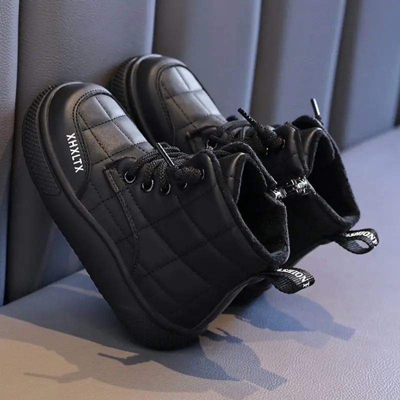 2026 أطفال أحذية الشتاء الدافئة صوف مبطن الثلوج أحذية للبنين بنات قصيرة منتصف العجل أحذية الخريف الشتاء وصول جديد #5