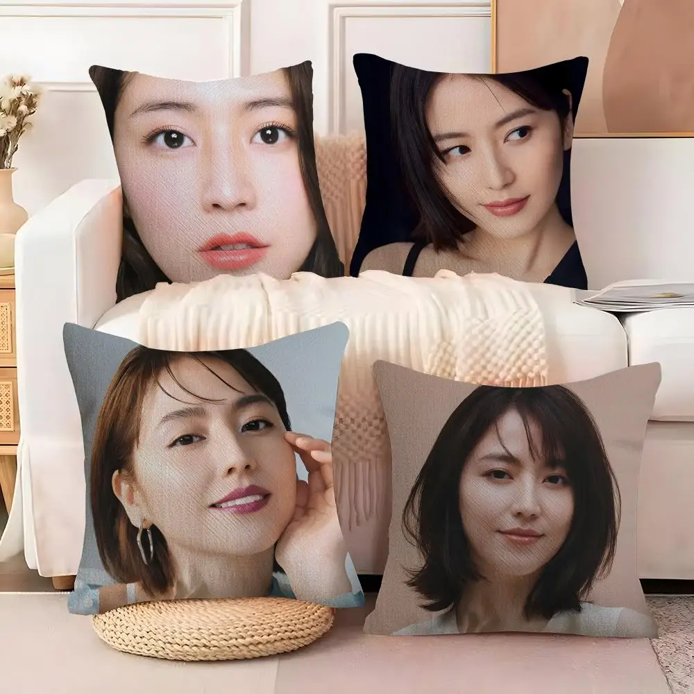 Masami Nagasawa Actor Cushion Cover  Plush Fabric Soft Double Sided Print Sofa Cushion Cover Throw Pillow Covers