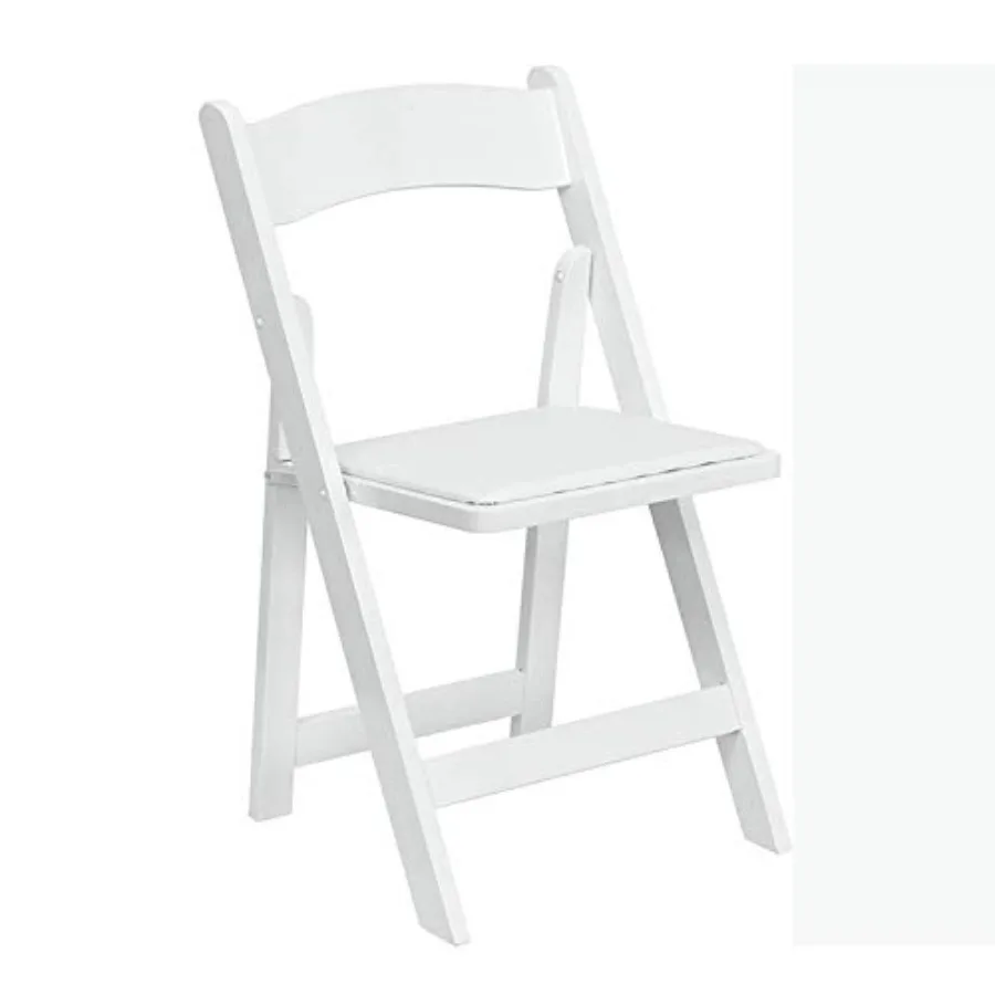 

Hercules Series Beechwood Folding Event Chairs with Padded Seats Modern Wooden Folding Banquet Chairs Set of 4 White