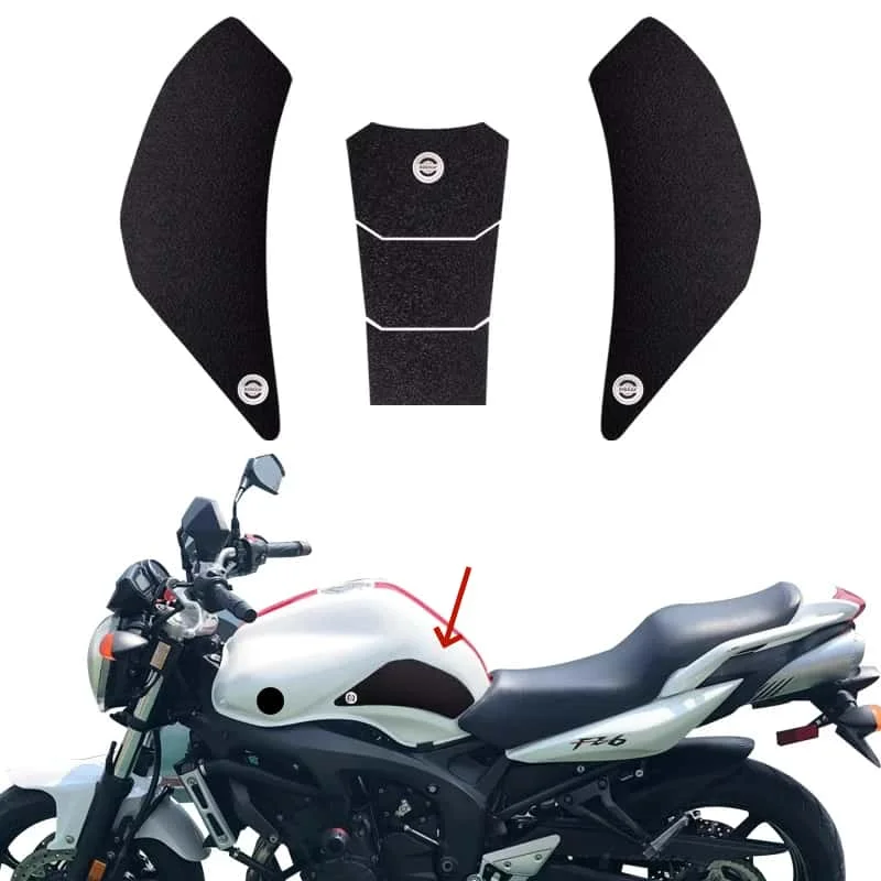 Motorcycle Sticker Tank Non Slip Tank Traction Side Pad Protective Decal for Yamaha FZ-6 2006-2010